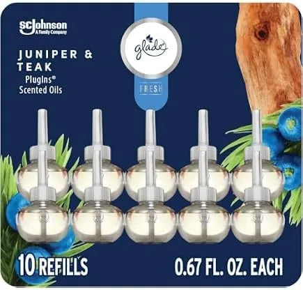 Glade PlugIns Air Freshener Refills, Juniper Forest, 10 Count
