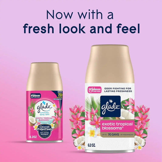 Glade Automatic Spray Kit, Exotic Tropical Blossoms, Holder +2 Refills