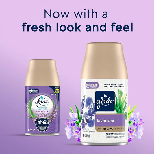 Glade Automatic Spray Air Freshener Refill, Lavender & Aloe, 3 Count