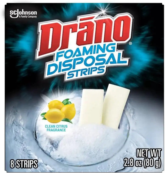 Drano FOAMING DISPOSAL STRIPS 8CT/5 US
