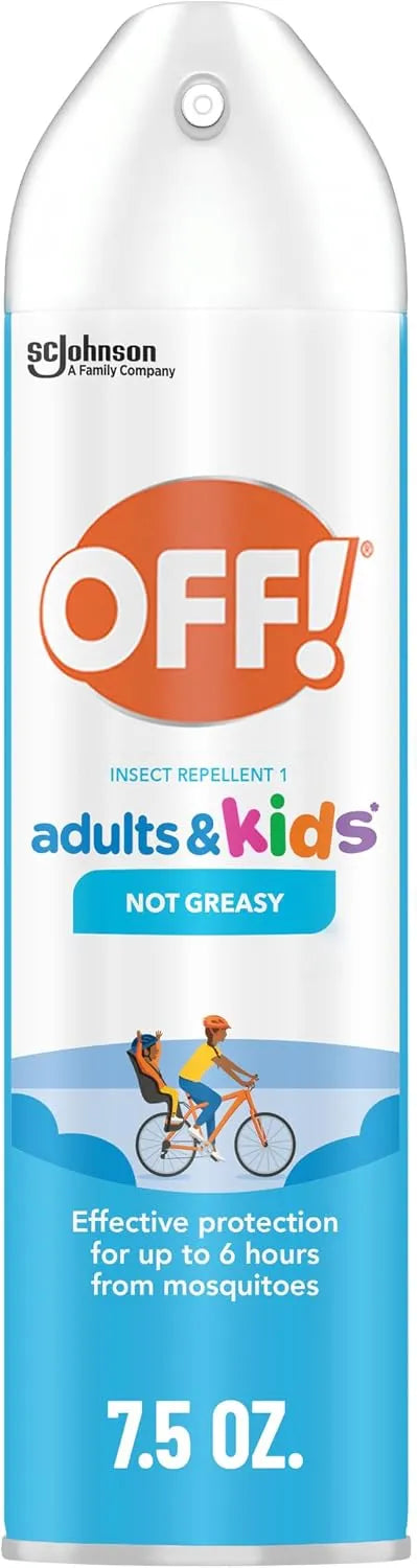 OFF! Insect Repellent Aerosol for Adults & Kids, Fragrance-Free Picaridin Bug Spray for Everyday DEET-Free Protection from Mosquitoes and Ticks, 7.5 Oz