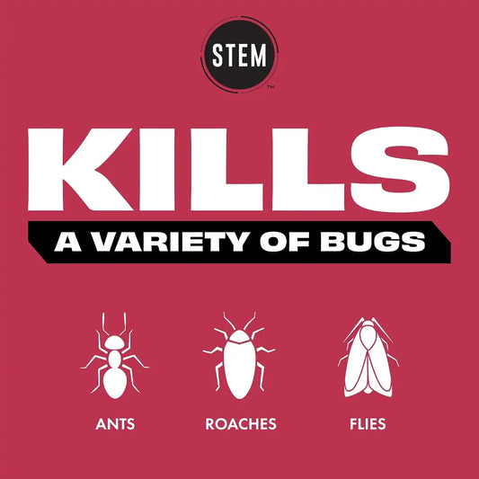 STEM Kills Ants, Roaches and Flies: Plant-Based Active Ingredient Bug Spray, Botanical Insecticide for Indoor and Outdoor Use; 12 fl oz (Pack of 1)