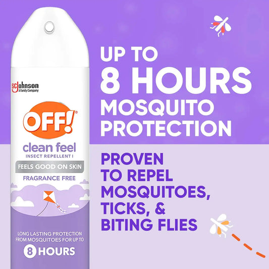 OFF! Clean Feel Picaridin Insect & Mosquito Repellent Bug Spray, 7.5 oz