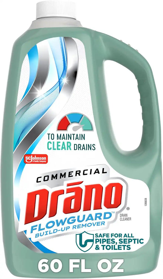 Drano FlowGuard Build-Up Remover, Enzymes Help Prevent Clogs, 60 oz, 1-Pack