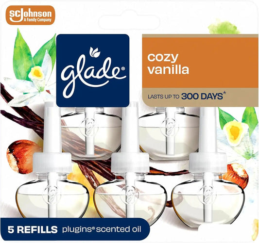 Glade PlugIns Air Freshener Refills, Vanilla Caramel Twist, 5 Count