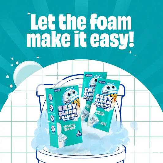 Scrubbing Bubbles Easy Clean Foaming Toilet Bowl Cleaner, Easy Drop In Powder Pouches, 1.75 Ounce (Pack of 12)