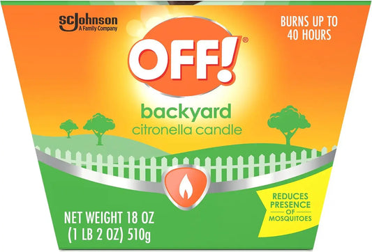 OFF! Backyard Citronella Outdoor Candle, 18 oz (1-Pack)