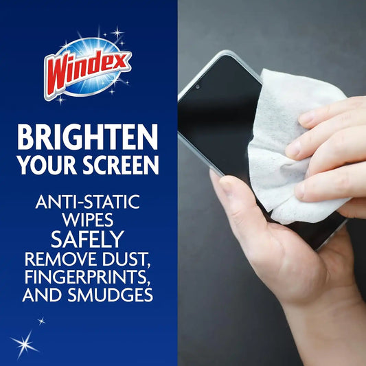Windex Electronic Cleaning Wipes, Anti-Static & Ammonia-Free, 25 Count