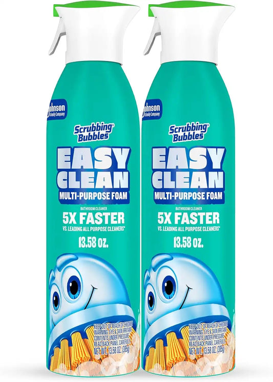 Scrubbing Bubbles Easy Clean Foam Bathroom Cleaner, 13.58oz, (2-Pack)