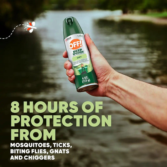 OFF! Deep Woods Dry Insect & Mosquito Repellent Bug Spray, 4 oz, (2-Pack)