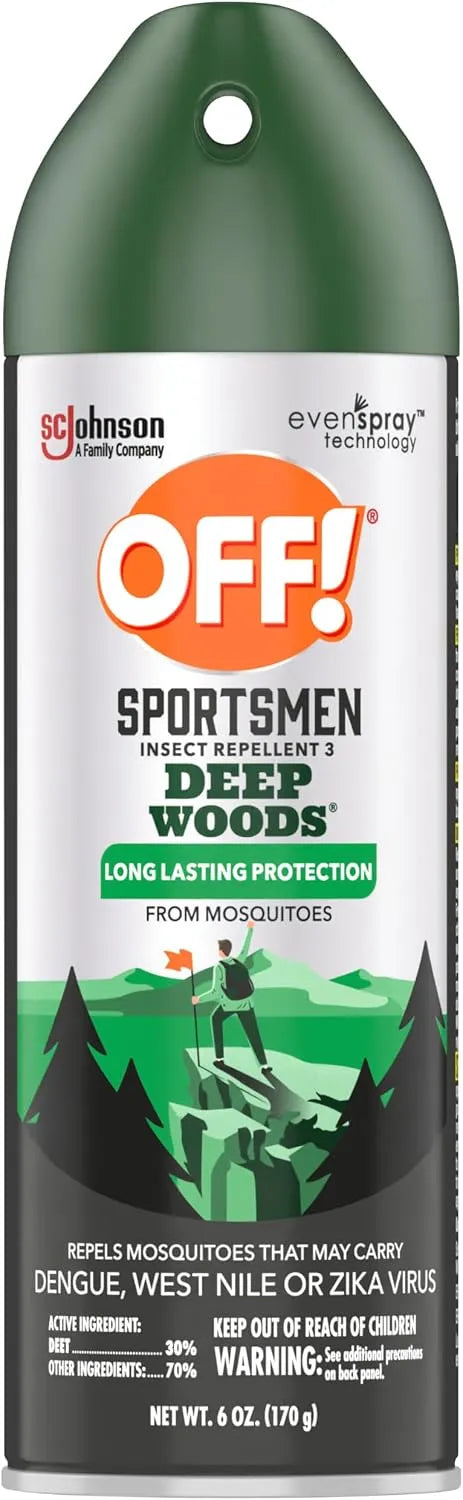 OFF! Deep Woods Sportsmen Insect Repellent Spray for Hunting Camping and Fishing 6 Ounce (Pack of 6)