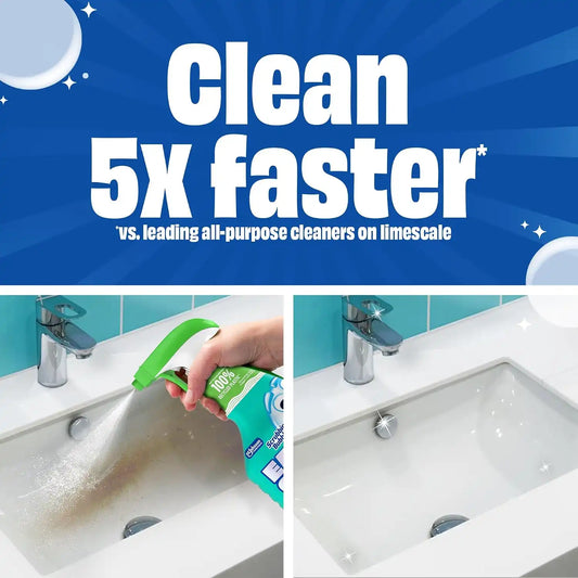Scrubbing Bubbles Easy Clean Foaming Bleach-Free Bathroom All Purpose Cleaner, Fast-Acting Foam Cleans Limescale, Dirt and Grime on Showers, Sinks, Toilets, Tiles, Counters, 32oz Spray (Pack of 2)