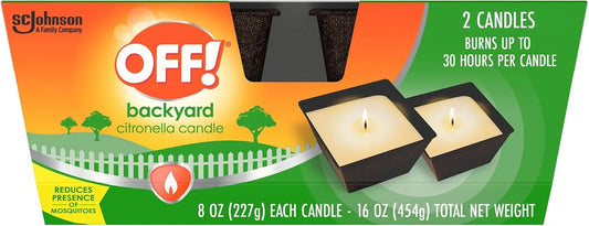 OFF! Backyard Citronella Outdoor Candle, 8 oz (2-Pack)