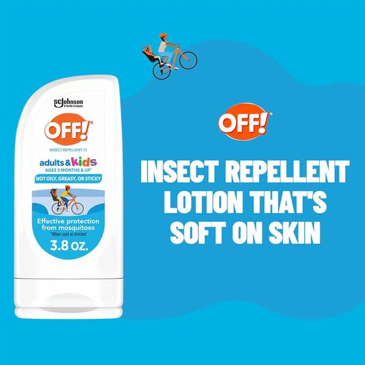OFF! Adults & Kids Insect & Mosquito Repellent Lotion, 3.8 oz