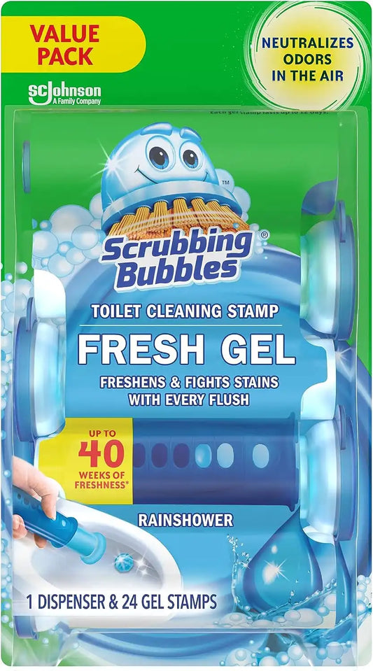 Scrubbing Bubbles Fresh Gel Automatic Toilet Bowl Cleaner, Rainshower 24 Ct