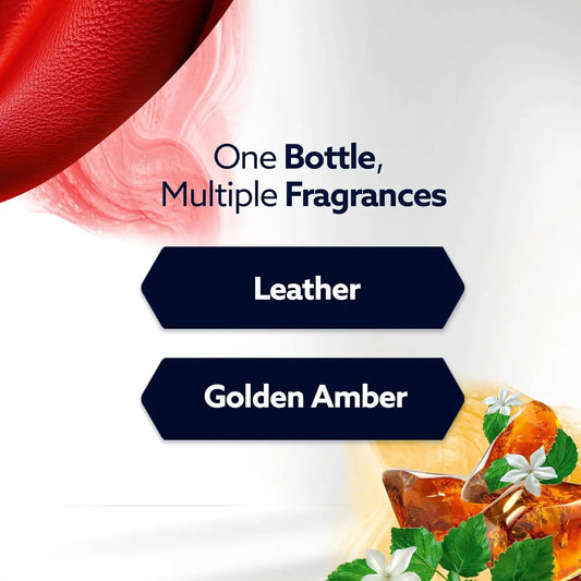 Glade PlugIns CustomScent Refills, Leather & Golden Amber, 5 Count