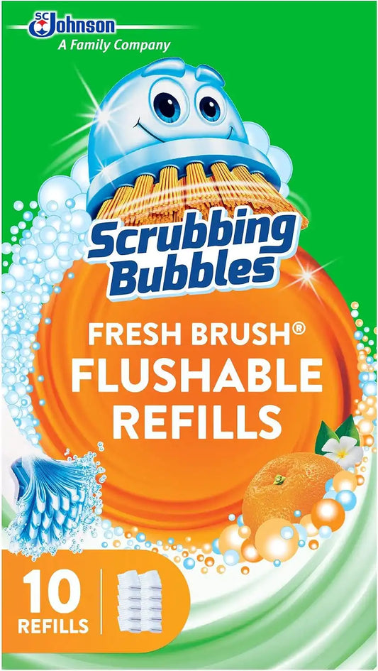 Scrubbing Bubbles Fresh Brush Flushable Cleaner Refills, 10 Count (Pack of 6)