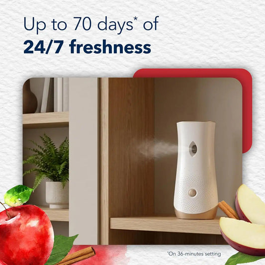 Glade Automatic Spray Refill, Apple Cinnamon, Scented Air Freshener for Home and Bathroom, 6.2 Oz, 6 Count