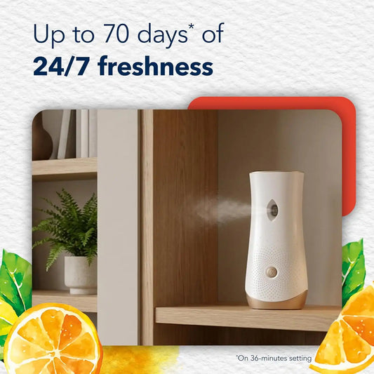 Glade Automatic Spray Refills, Air Freshener, Coastal Sunshine Citrus, 6.2 oz, 6 Count