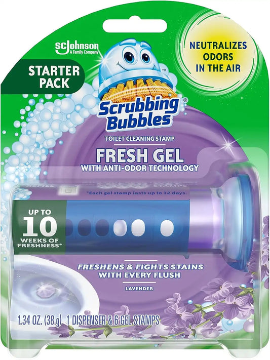 Scrubbing Bubbles Fresh Gel Automatic Toilet Bowl Cleaner, Lavender, 6 Ct