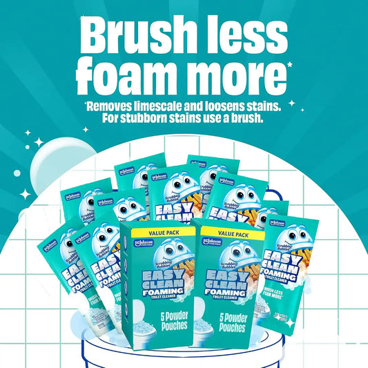Scrubbing Bubbles Easy Clean Foaming Toilet Bowl Cleaner, Easy Toilet Drop In Powder Pouches, 3.5 Ounce (Pack of 10)