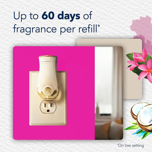 Glade PlugIns Air Freshener Refills, Exotic Tropical Blossoms, 5 Count
