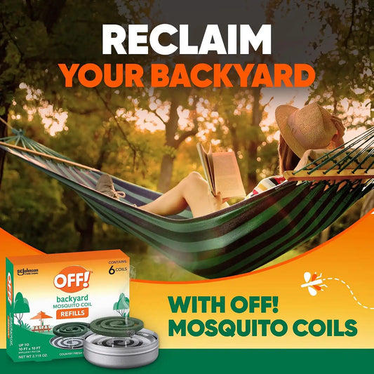 Off! Backyard Mosquito Repellent Coil Refills, Country Fresh Scent, 6 Count