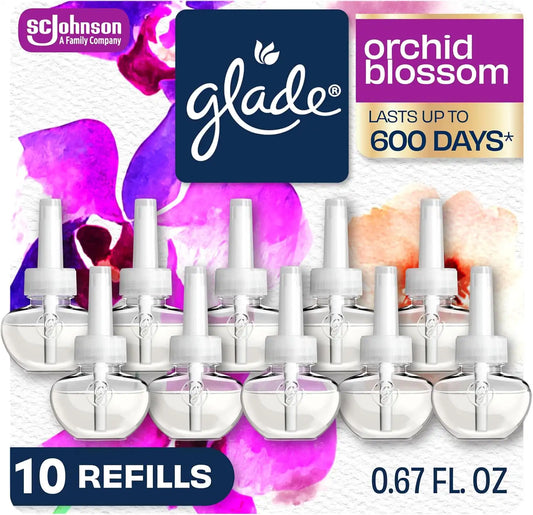 Glade PlugIns Air Freshener Refills, Orchid Blossom, 10 Count