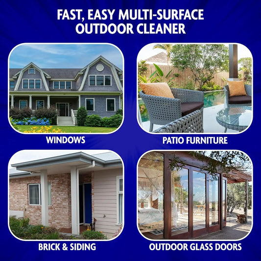 Windex Outdoor Glass & Window Cleaner for All Garden Hoses, 32 oz (2-Pack)