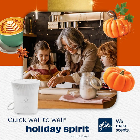 Glade® Scent Flow PlugIns® Air Freshener Starter Kit, Golden Pumpkin & Spice, 1 Device + 1 Refill, 0.67 fl oz
